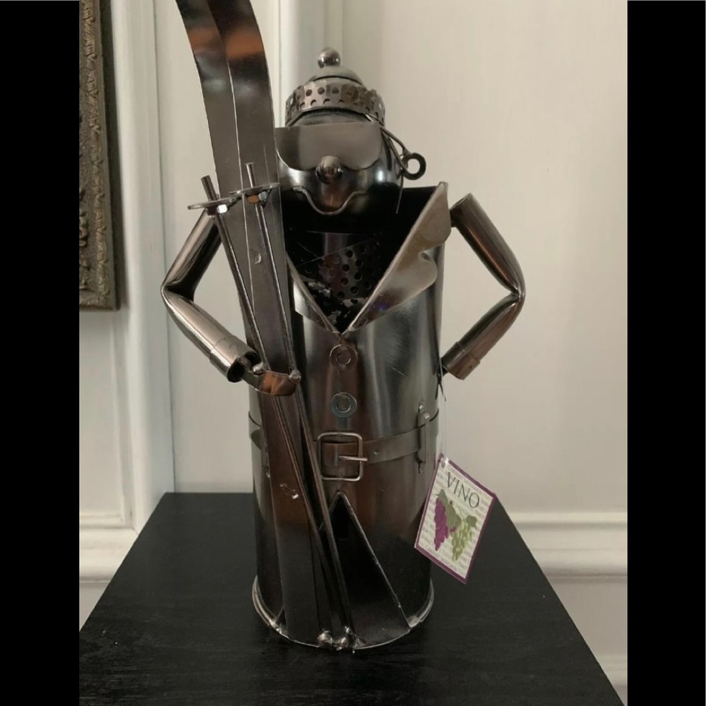 Snowman aluminum alloy wine holder